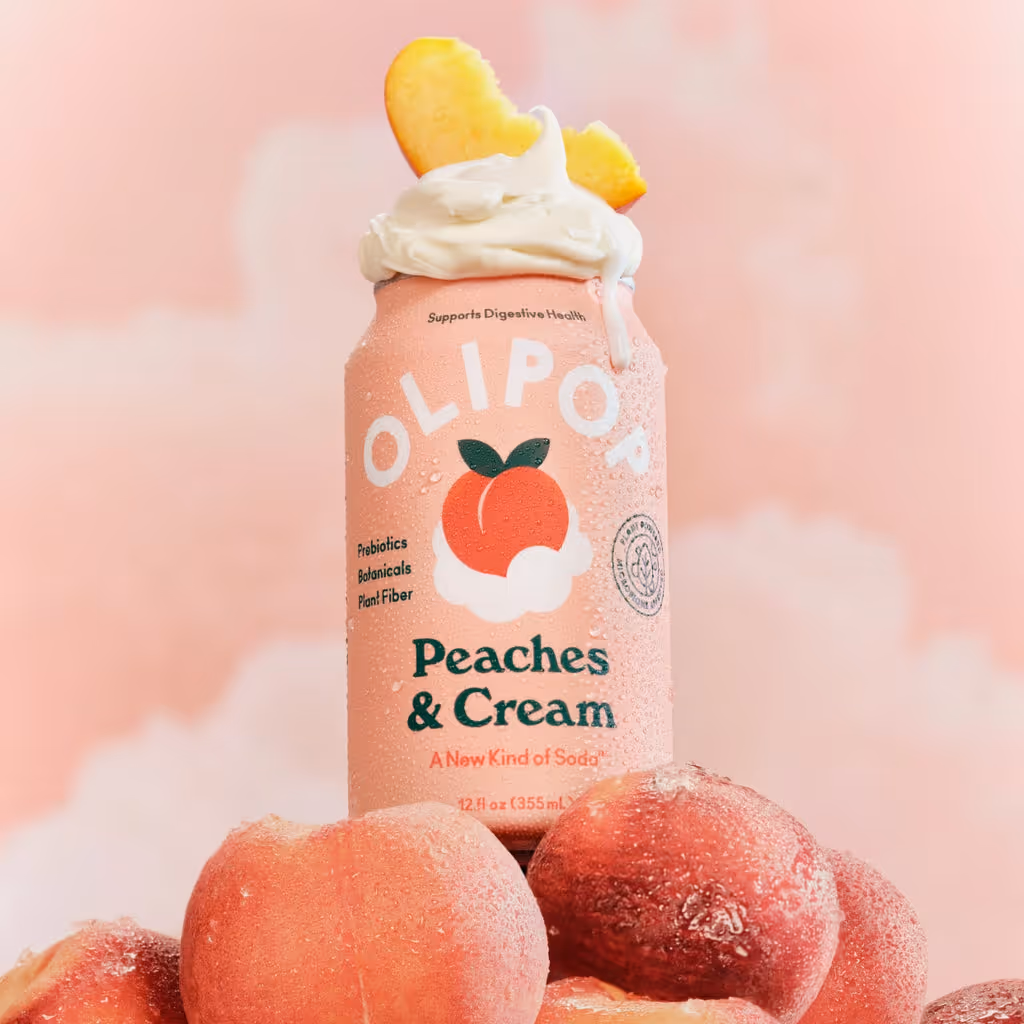 Peaches & Cream Prebiotic Soda