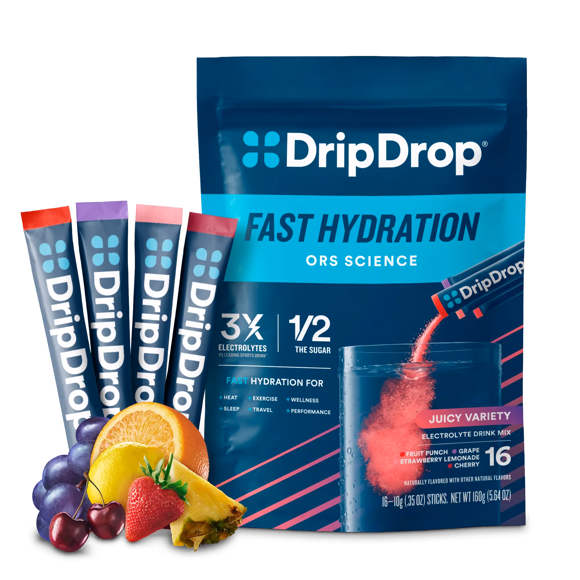 Electrolyte Drink Mix - Juicy Variety Pack - 16-Count