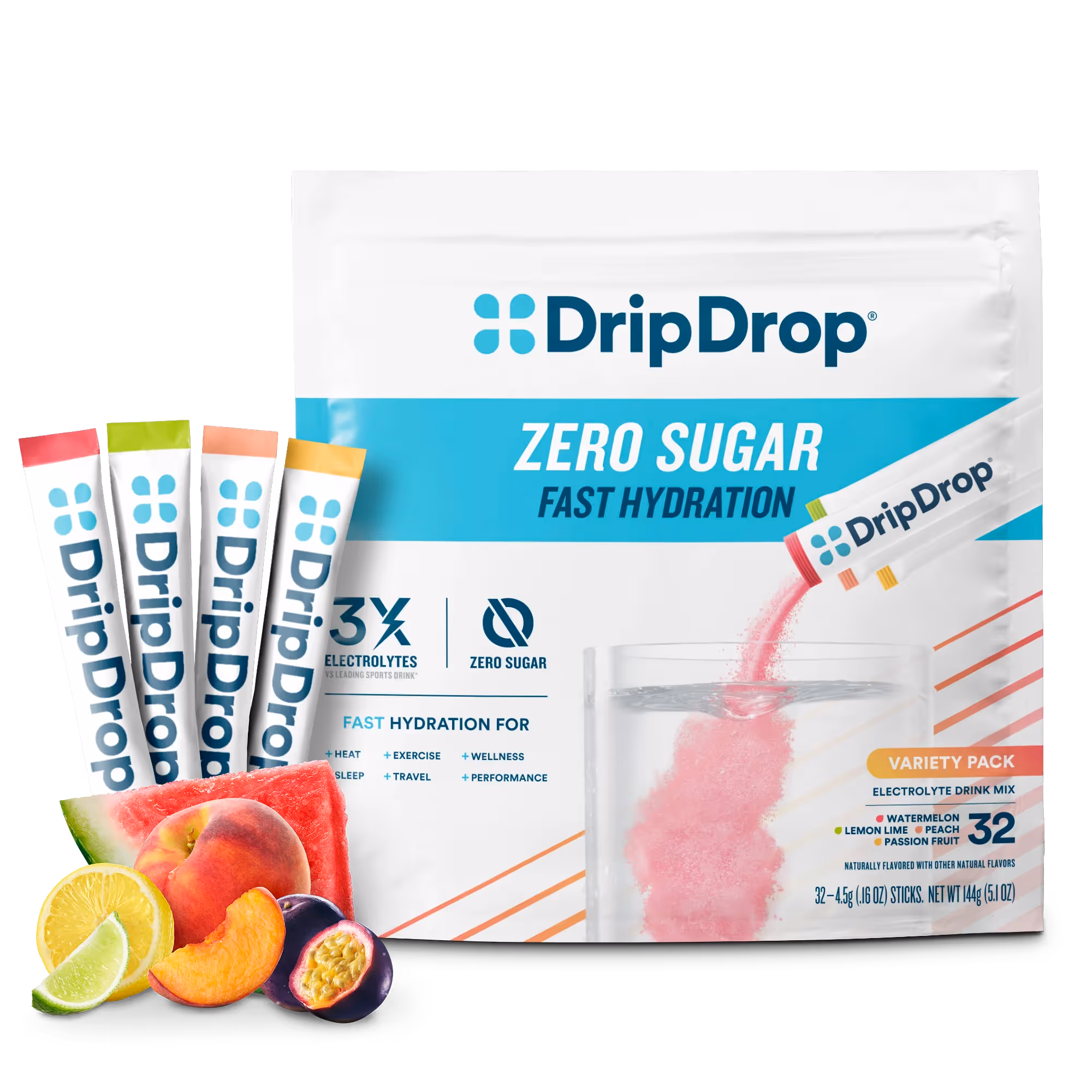Electrolyte Drink Mix - Zero Sugar Classic Variety Pack - 32-Count