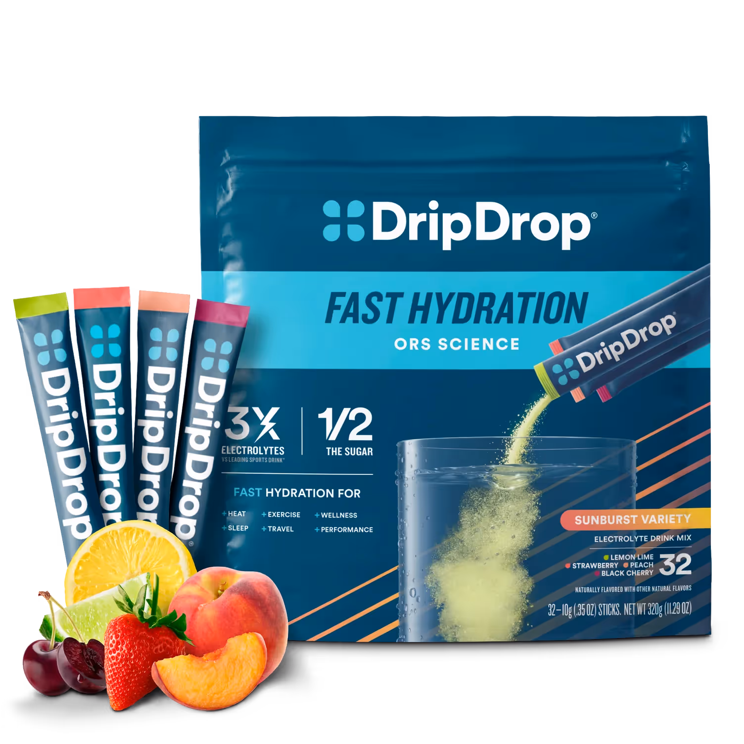 Electrolyte Drink Mix - Sunburst Variety Pack - 32-Count