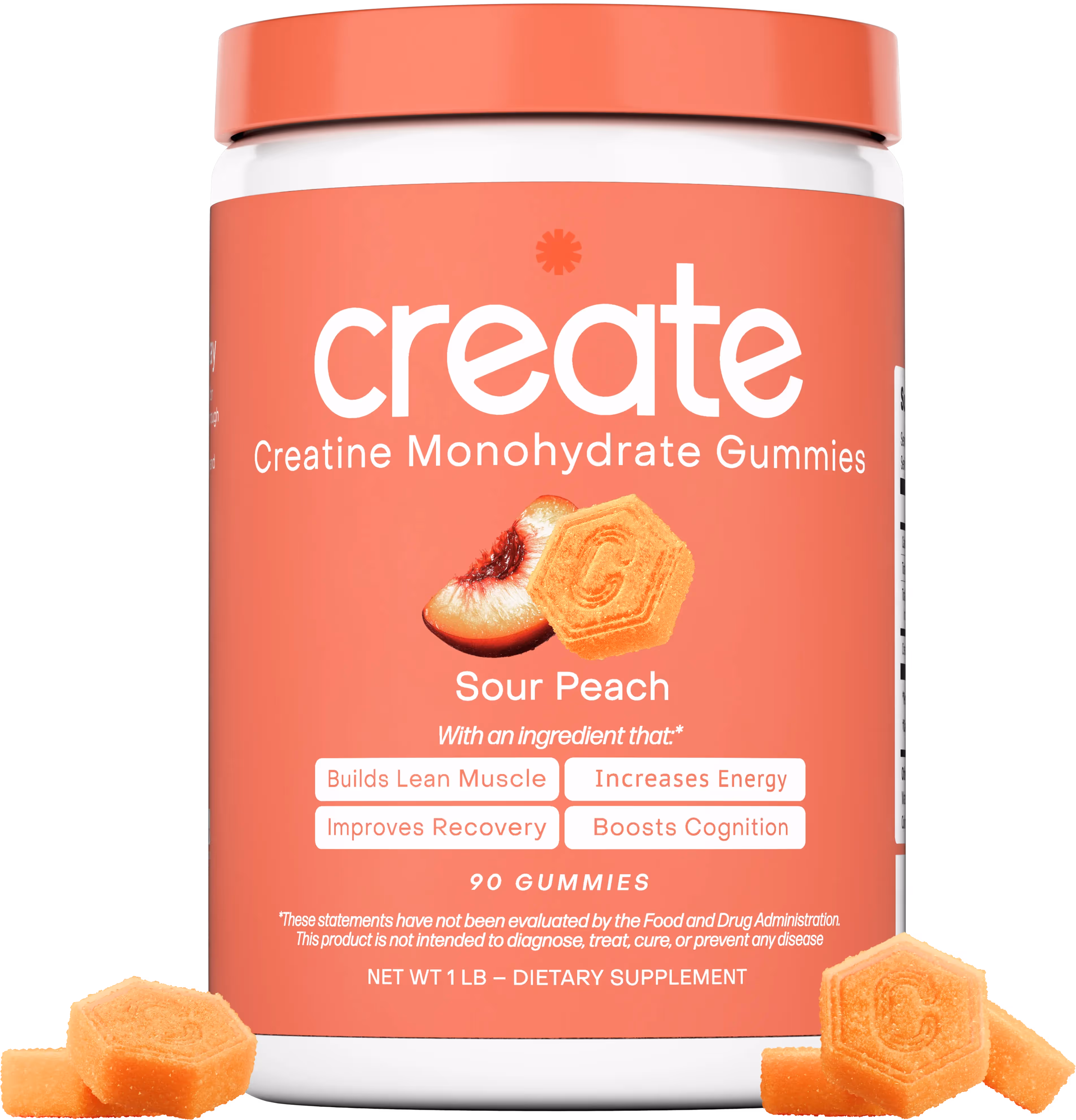 Sour Peach - Core Create Creatine Monohydrate Gummies