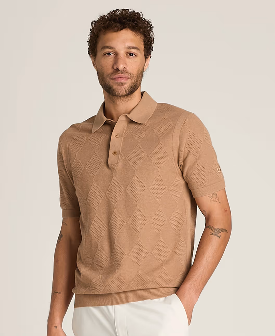 Tech Linen Knit Polo