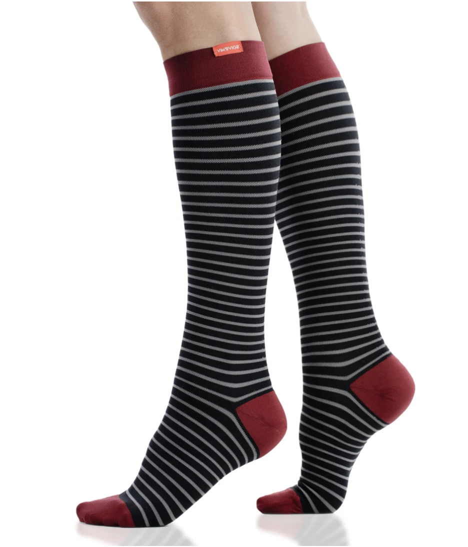 30-40 mmHg: Little Stripe (Nylon Compression Socks)
