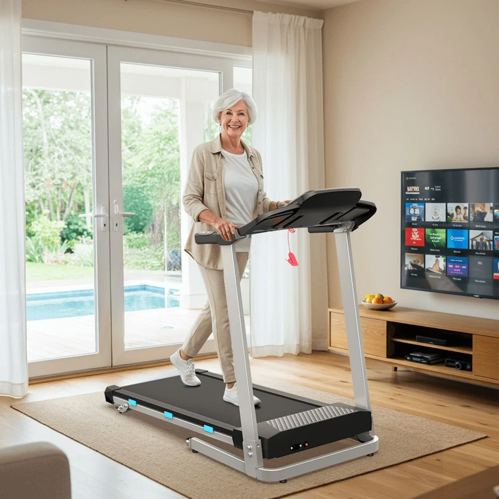 TM015-Foldable Incline Treadmill With Side Rails
